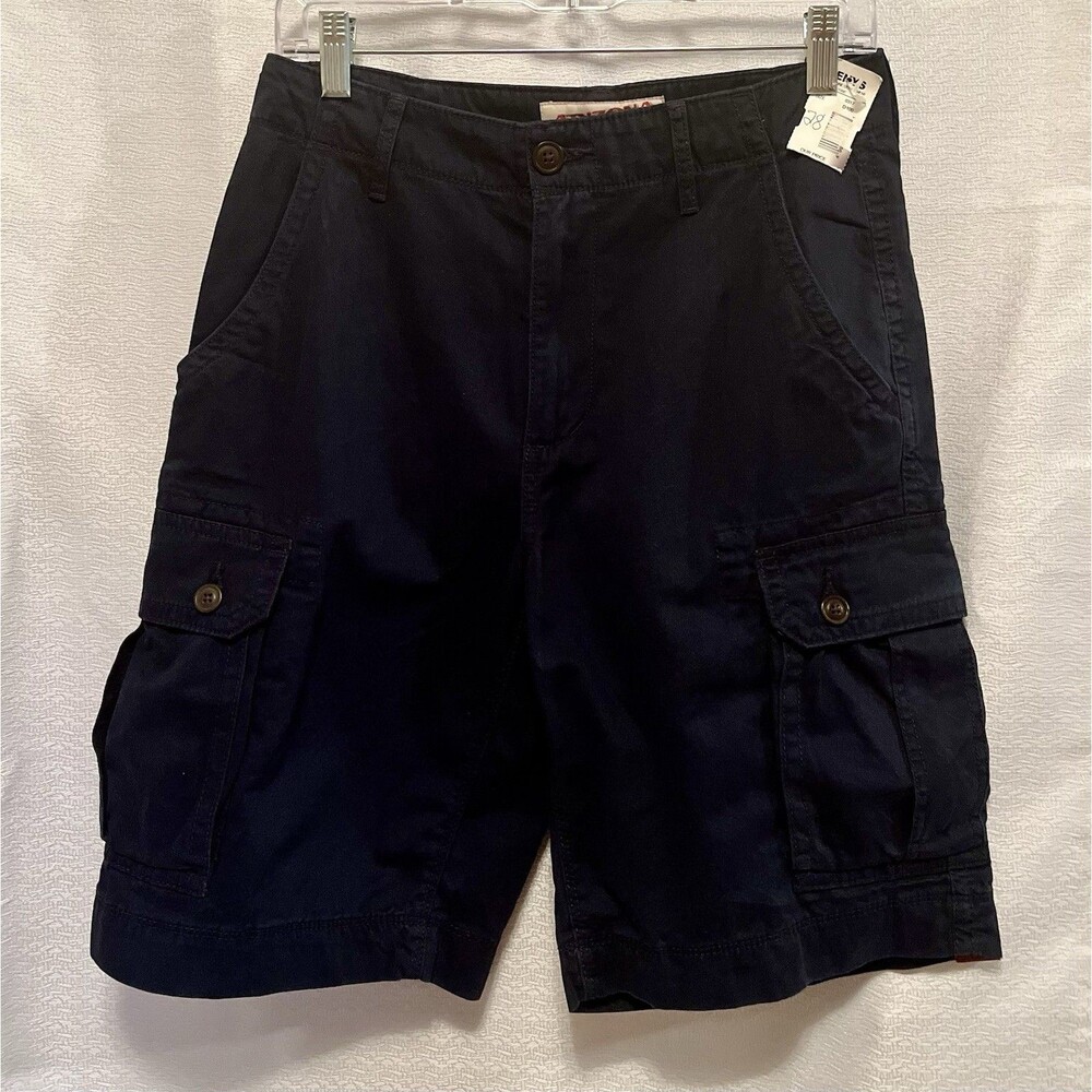 NWT Arizona Jeans Classic Fit Cargo Shorts Mens 28 Black Y2K Gorpcore Outdoor